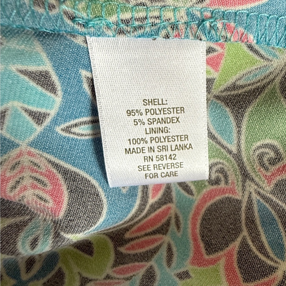 CB Established 1962 Sleeveless Handkerchief Hem Midi‎ Dress Size 4 Multicolor - Picture 7 of 9